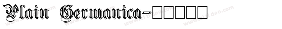 Plain Germanica字体转换